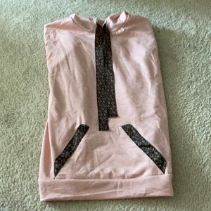 Pink long sleeve top with leopard print!!